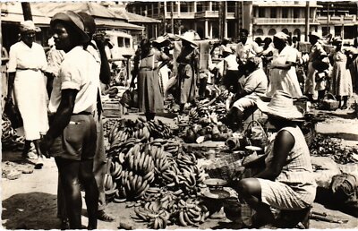 PC GUADELOUPE POINTE-A-PITRE LE MARCHÉ REAL PHOTO POSTCARD (a50307)