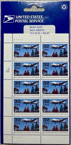 USPS - 1995,6 - RFD, Berlin, Smithsonian, New Year Ox - 4 Panes - $12.80 FV -New - Picture 3 of 5