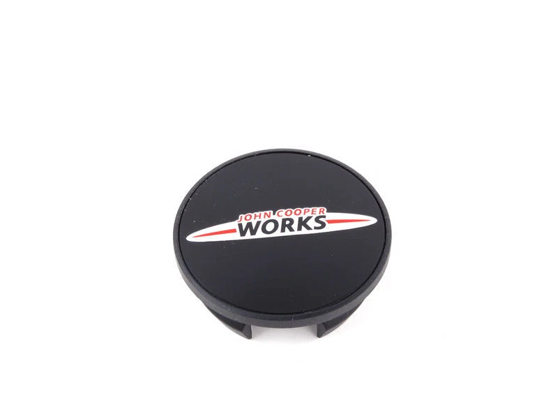 MINI COOPER TAPA CENTRAL DE RUEDA GENUINA CON LOGOTIPO DE JOHN COOPER WORKS JUEGO DE 4 OEM NUEVO Foto 3 de 4
