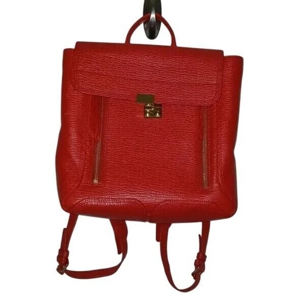 Mochila de cuero rojo Phillip Lim Pashli 3,1 precio de venta sugerido por el fabricante 895 USD Foto 3 de 4
