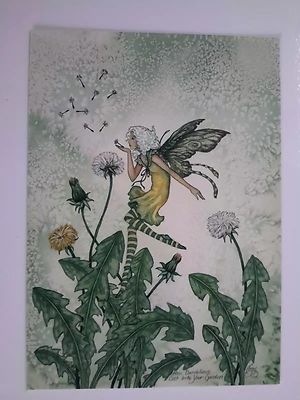 8cm 2xAufkleber Sticker Decal Farbe Amy Brown Beautiful Dandelion Fee E644