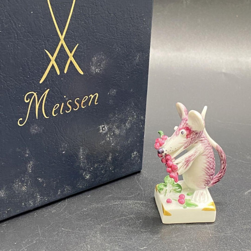 Meissenウサギ Meissen Zodiac Series Mouse Figurine No.121 with Box | eBay