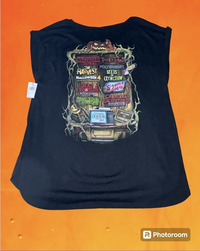 NWT Halloween Horror Nights 2018 True Fear Sleeveless Shirt XL Stranger Things - Picture 2 of 6