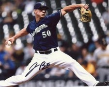 JACOB BARNES  MILWAUKEE BREWERS  SIGNED AUTOGRAPHED 8X10 PHOTO W/COA