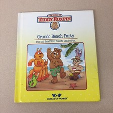 Teddy Ruxpin Grundo Beach Party Book WOW VG Cond. AR85