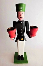 Bergmann 19 cm Pyramidenkerzen Erzgebirgische Holzkunst DDR Vintage