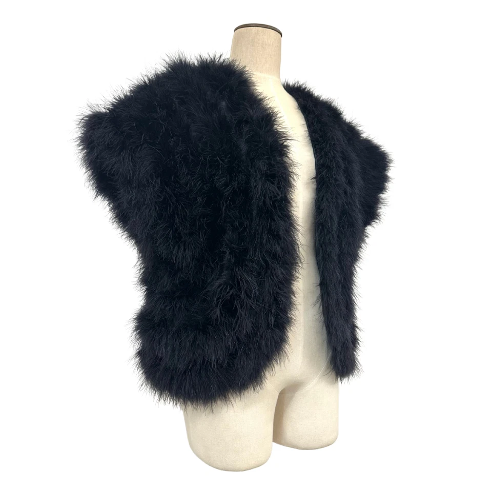 Chaleco Rockstar Casi Famoso Pluma Marabú Años 70 De Colección Foto 3 de 4