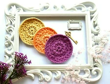 6 Face pads Cotton sponges Makeup remover pads Face rounds Crochet scrubbies
