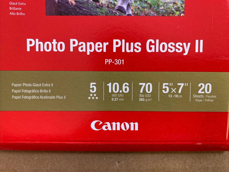 CANON PP-301 *5X7  Inkjet Photo Paper Plus Glossy II- 20 Sheets - Image 3 of 4