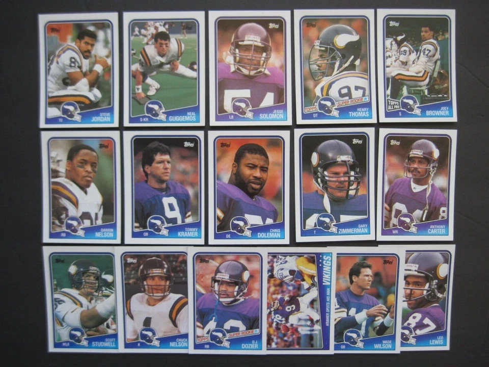 VIKINGS CARDS Your Pick 1988-91 1992-93 to 2000 Topps Score Fleer UpDeck Pacific - Image 2 of 4