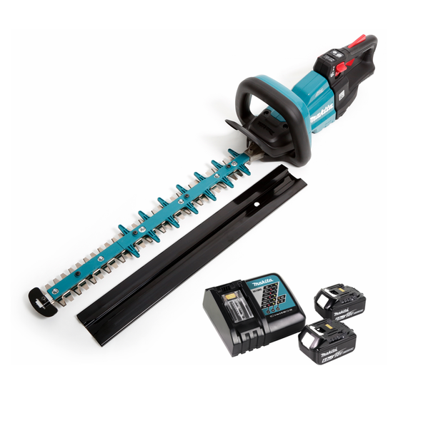 Makita Duh 502 Rg Akku Heckenschere 18V 50Cm + 2X Akku 6,0 Ah + LadegeräT-image