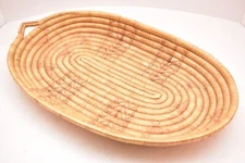 VTG Alaskan Eskimo Native American Indian Inuit Yupik Flat Basket Woven Tray ATQ