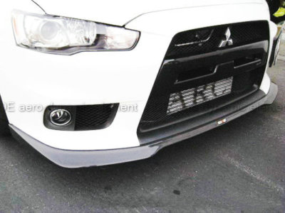 For Mitsubishi Evo 10 X Rallia Style Carbon Fiber Front Bumper Lip Wing Diffuser