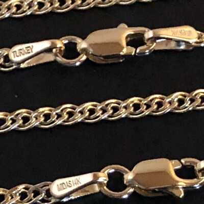14 k Solid Yellow Gold 2.50mm Grand Nonna Chain Necklace 16 ,18 ,20 ,22 ,24 