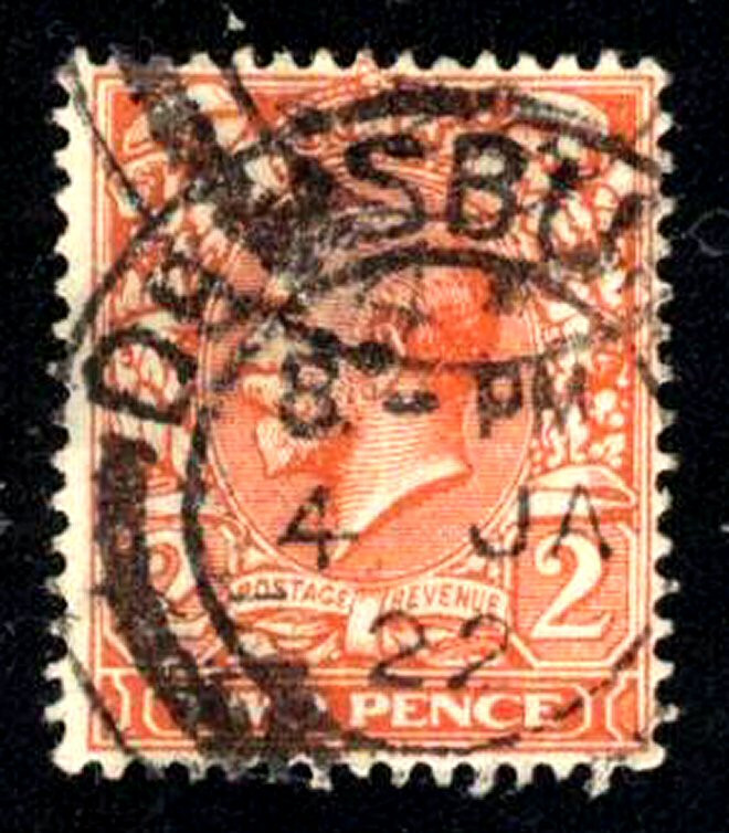 Great Britain Sc #162a Used 1921 Deep Orange Type II King George V