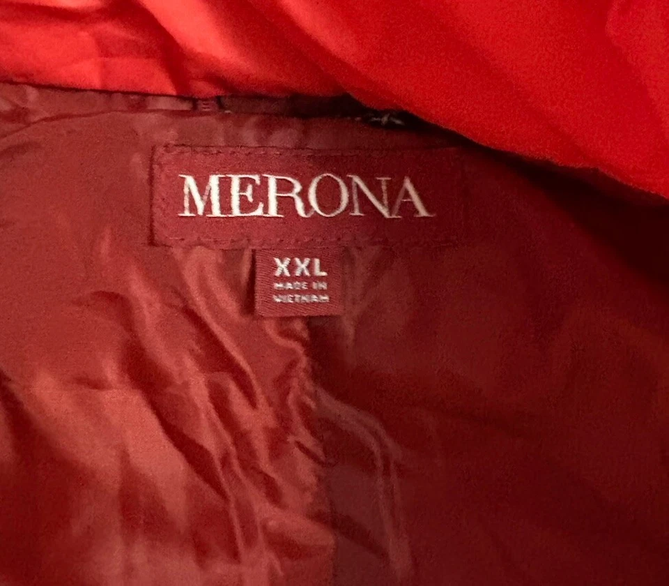 Chaleco acolchado para mujer MERONA naranja con cinturón 2/2012 talla XXL 2XL Foto 3 de 4