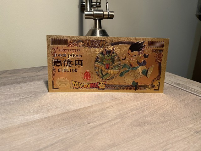 Gotenks Fusion Dragon Ball Z Gold Money Card EBay