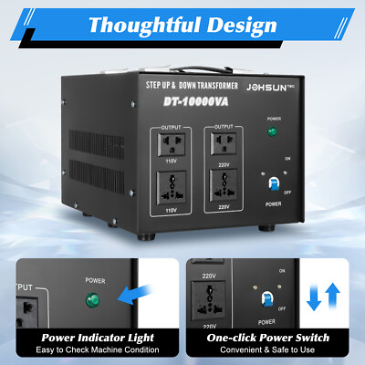 10000 Watt Voltage Converter Transformer Heavy Duty Step Up / Down 220V-110V New