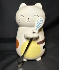 3D Cat Mug & Fish Stir Spoon Coffee Tea Gift Birthday Christmas Funny Novelty