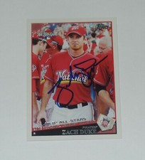 ZACH DUKE SIGNED AUTO'D 2009 TOPPS CARD #UH181 CARDINALS WHITE SOX PIRATES