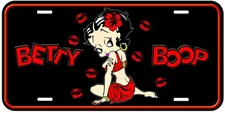 Betty Boop Kiss Aluminum Car Tag Novelty License Plate