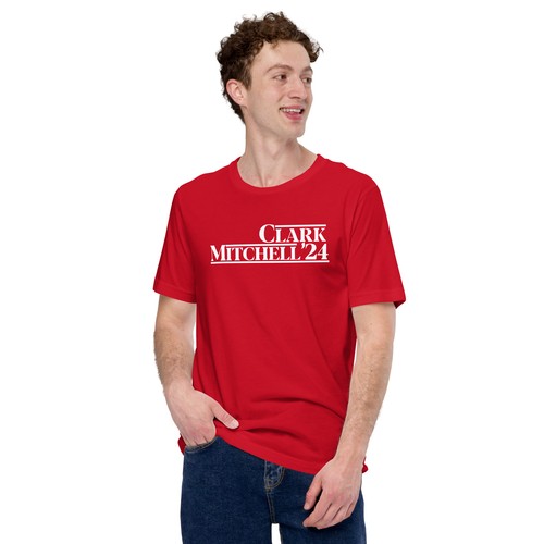 CAITLIN CLARK & KELSEY MITCHELL T-SHIRT Indiana Women's Basketball Presidential - Picture 2 of 9
