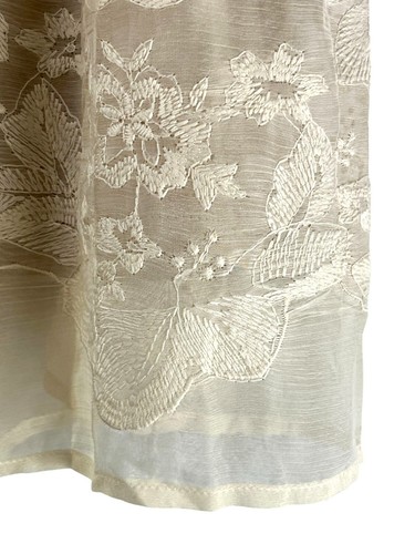 Boho Cottage Core Festival Embroidered Bohme Lace Sheer Maxi Skirt, Women's S - Picture 8 of 15