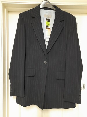 MARKS AND SPENCER NAVY STRIPE JACKET NEW WITH TAGS