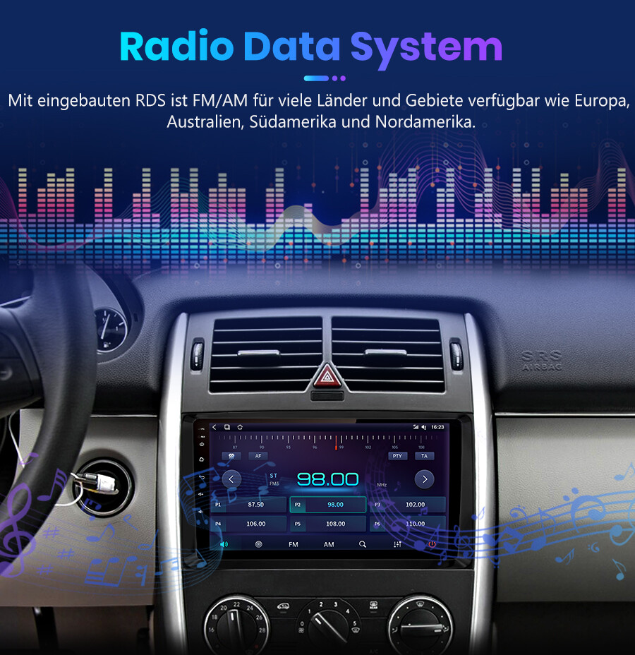 Autoradio Android Pour Mercedes Benz B200 W245 W169 W639 B180 B160 B170 A150 W906, Multimu00e9dia Stu00e9ru00e9o Automatique, Lecteur D'u00e9cran De 8 Pouces, GPS