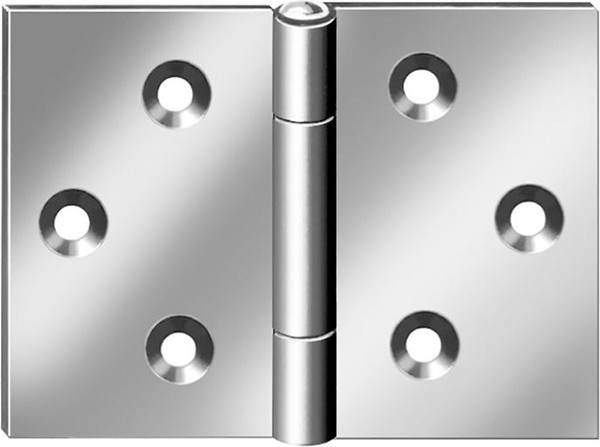 Vormann Scharnier Breit 50X75 Mm Edelstahl-image