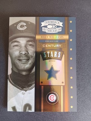 Chicago Cubs 2004 Donruss Throwback Threads Century Stars Billy Williams 61/100