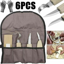 Wood Carving Knives Set Whittling Carpenter Tools Woodworking Hand DIY Spoon Kit