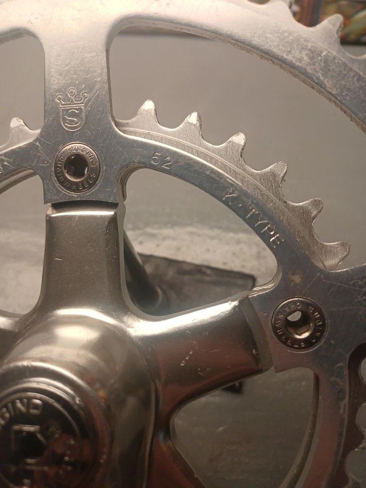 Juego de bielas Sugino GT TIPO K plato corona 52/36t 170 mm 110BCD con tapas BMX carretera Foto 3 de 4