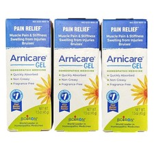 Arnicare Gel Pain Relief 1.5oz Lot of 3 Boiron Homeopathic Muscle Bruise 07/26