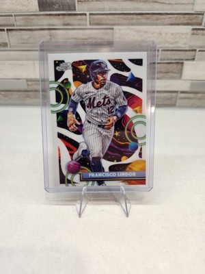 2025 Topps Cosmic Chrome Francisco Lindor White Hole Refractor SP NY Mets