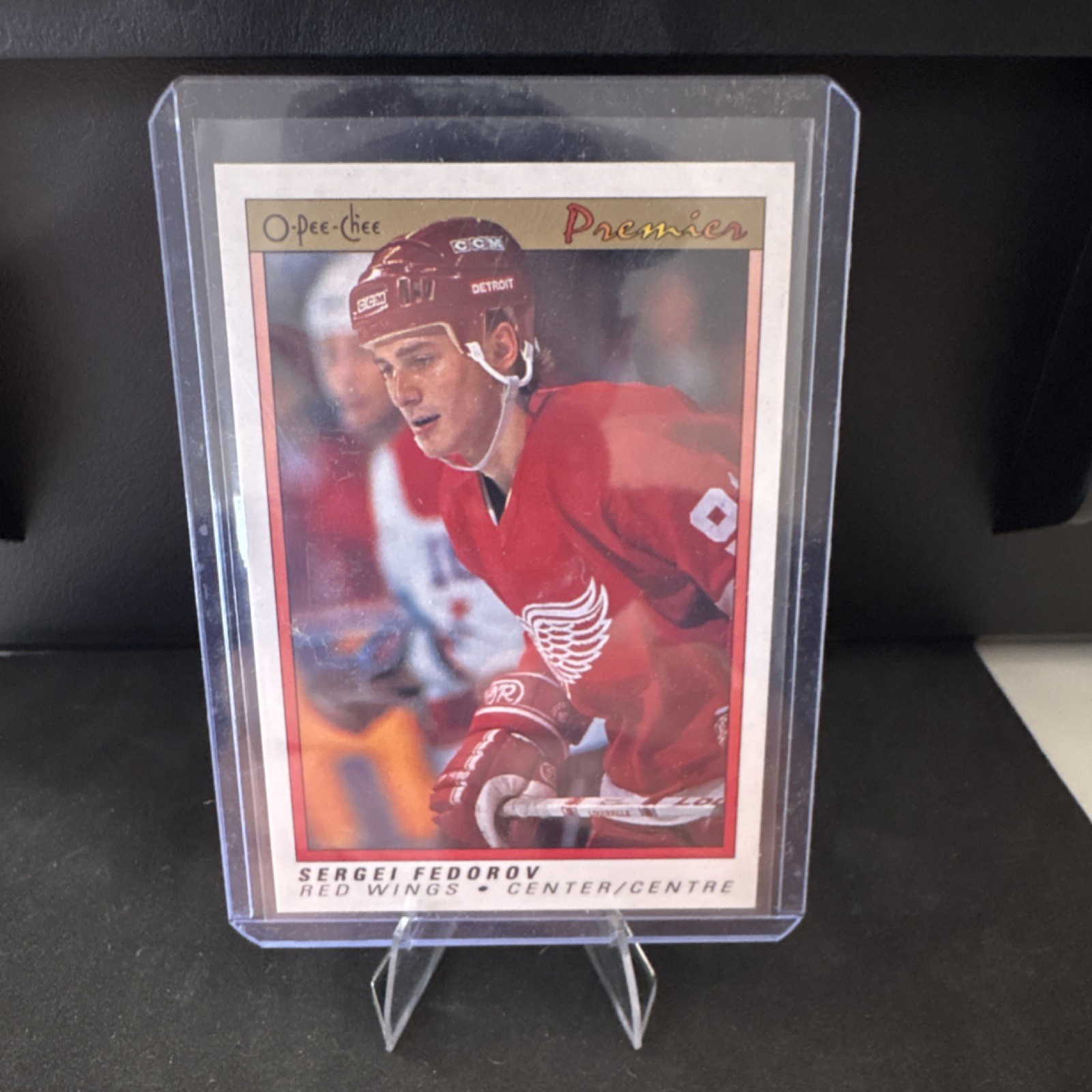 O-Pee-Chee 1990-91 Premier Sergei Fedorov Base Set #30 Detroit Red Wings