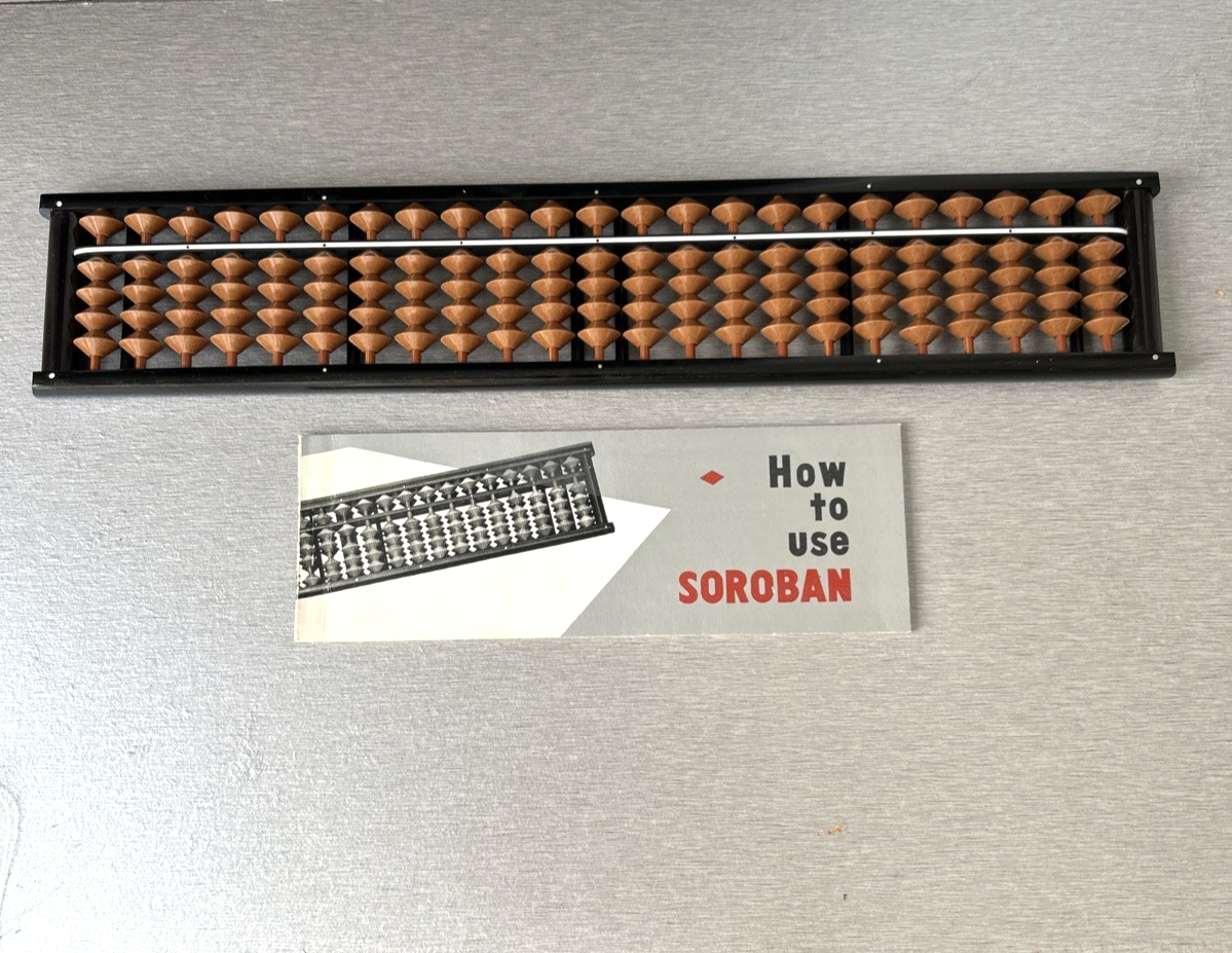 Japanese Abacus Tomoe Soroban 115 Beads 23 Rods X 5 NEW - Open Japanese Abacus Tomoe Soroban 115 Beads 23 Rods X 5 NEW - Open