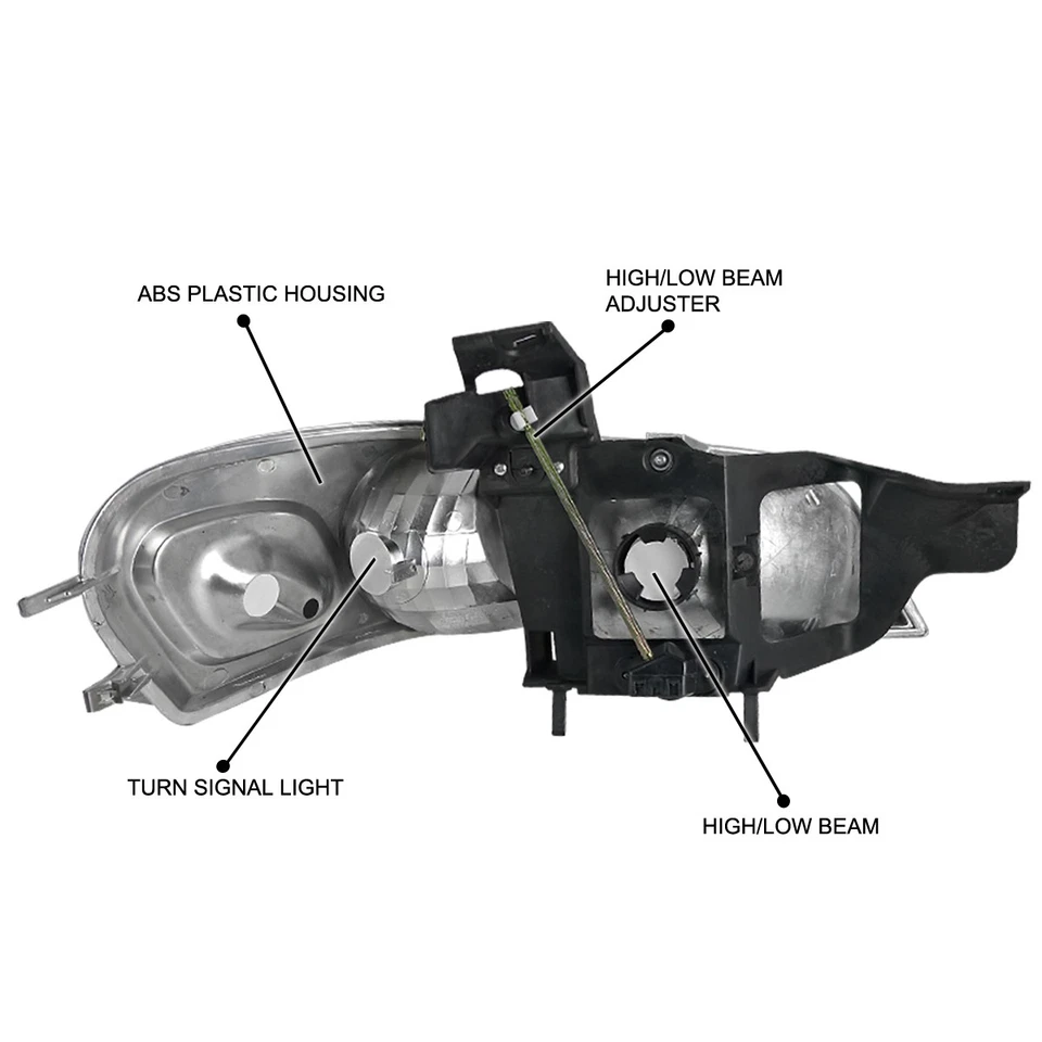 Fits 1997-2005 Chevy Venture Silhouette Montana Clear Headlights+Corner Lamps - Imagem 4 de 4