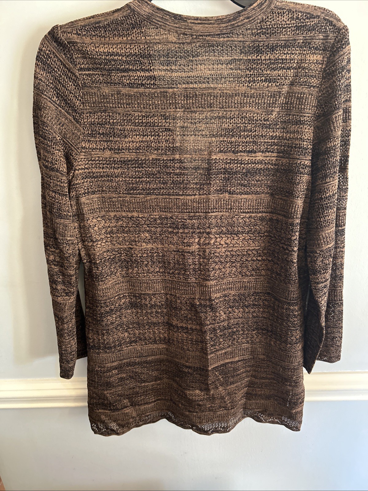 Exclusively Misook Brown One Button Cardigan Knit… - image 5