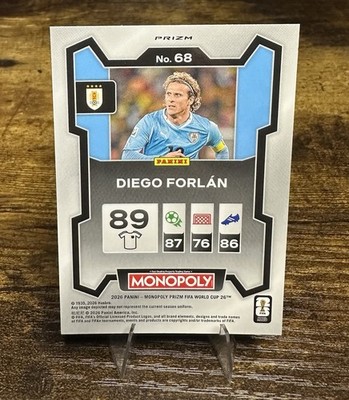 2026 Panini Monopoly Prizm FIFA World Cup Diego Forlan#68 SP Green