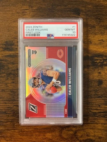 Caleb Williams 2024 Zenith #1 First Look /(SSP) Rookie PSA 10