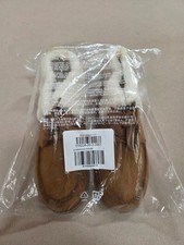 NWT GAP KIDS PINK TAN SHERPA MOCASINE BOOTIE GIRLS SIZE 1