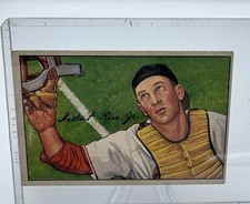 1952 Bowman - Del Rice #107 Baseball Card St Louis Cardinals