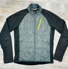 Smartwool Quilted Front Jacket Mens Size L Insulated Merino Wool Zip Gray Black