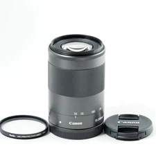 Canon EF-M 55-200mm f/4.5-6.3 IS STM Lens Black EFM mount [Top Mint] #14177