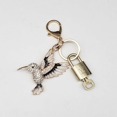 Authentic Louis Vuitton Lock & Key w/ Unbranded Bird Bagcharm, Keychain