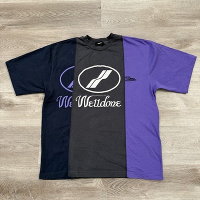 We11done Remake 3 Panel Reflective Logo T-Shirt Size Small Oversized Fits XL