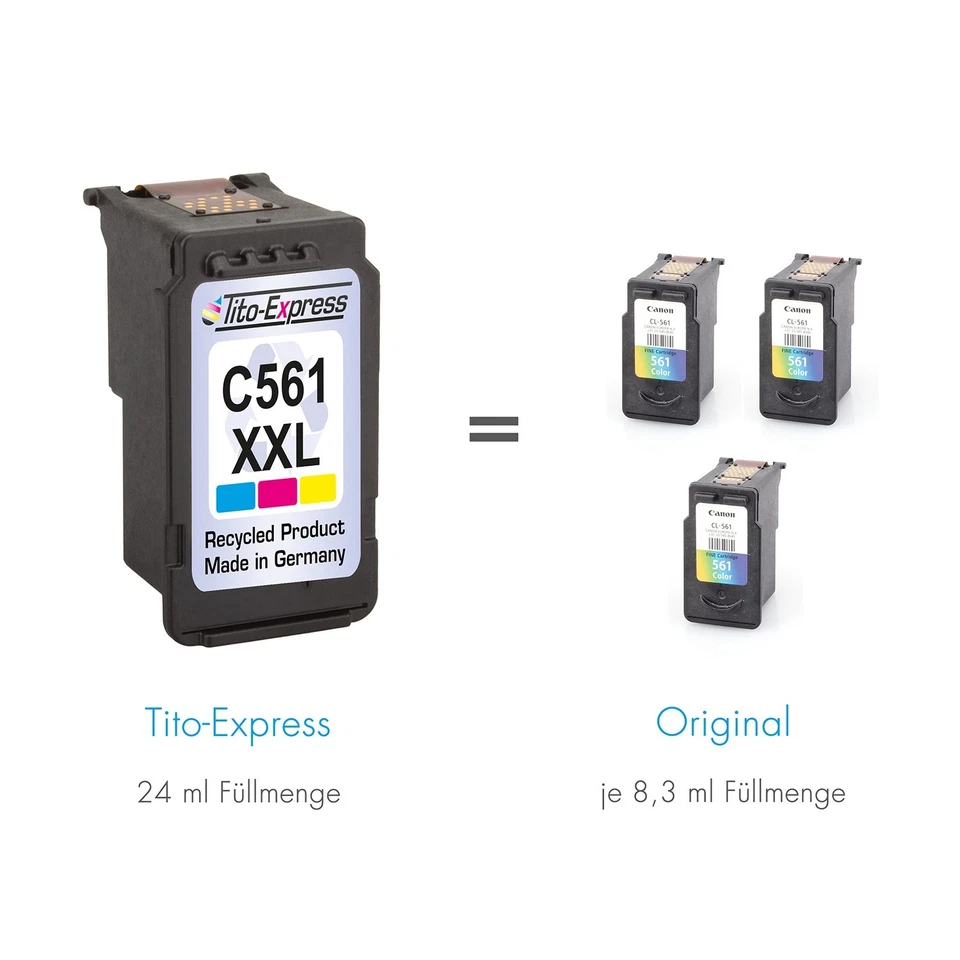 Patronen PG-560 XL CL-561 XL für Canon Pixma TS5350 TS5351 TS5352 TS5353 TS7450a - Bild 3 von 4