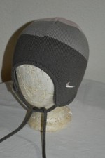 NIKE Childs One size fit most Acrylic Gray Pink Beanie CAP hat EUC