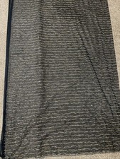 Black  Gold Diamond Glitter Mesh Fabric 2 Yards 58  width Swirl Lines